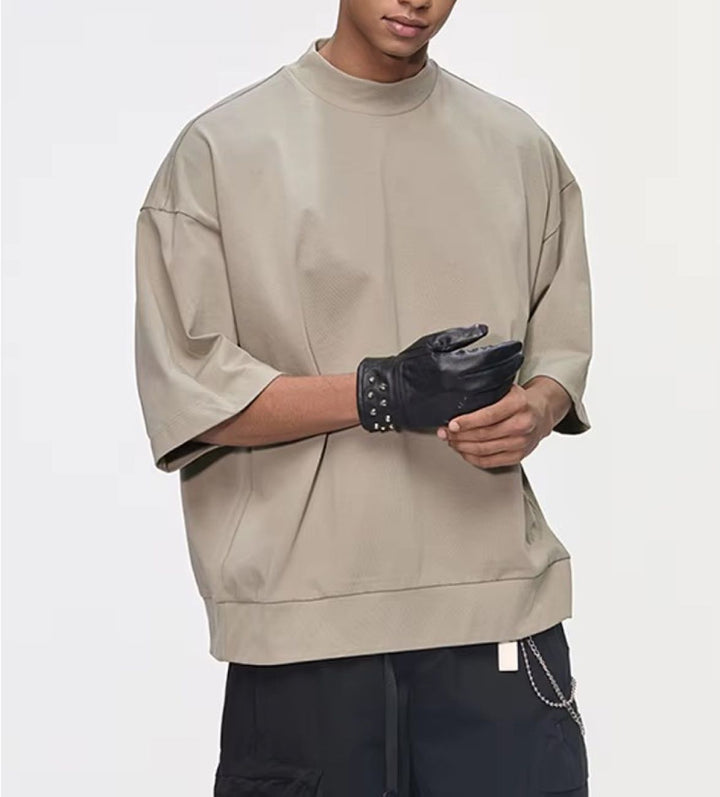 Keeping Heavyweight Mock-Neck Tee
