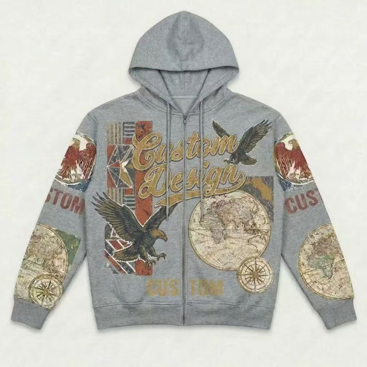 Keeping Heart Collage Zip Hoodie