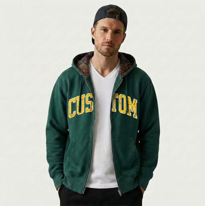 Keeping Varsity Letter Zip Hoodie