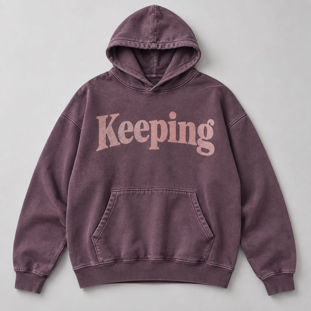 Keeping Washed Plum Hoodie