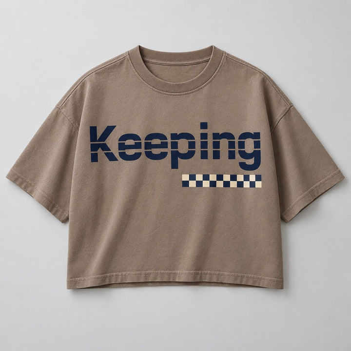 Keeping Cutline Checker Tee
