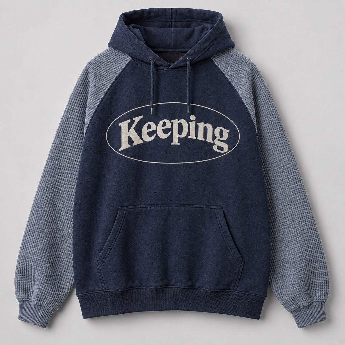 Keeping Ink Waffle Contrast Hoodie