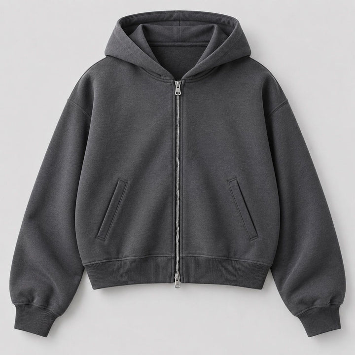 Keeping Boxy Double-Zip Hoodie