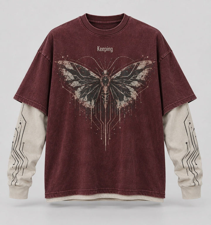 Keeping Moth Circuit Layered Long Sleeve