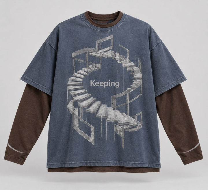 Keeping Spiral Structure Layered Long Sleeve