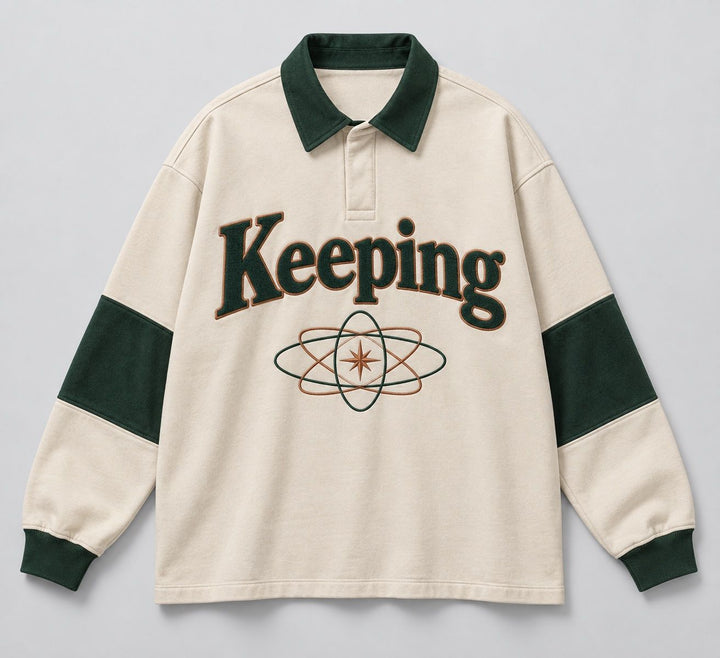 Keeping Orbit Crest Rugby Long Sleeve