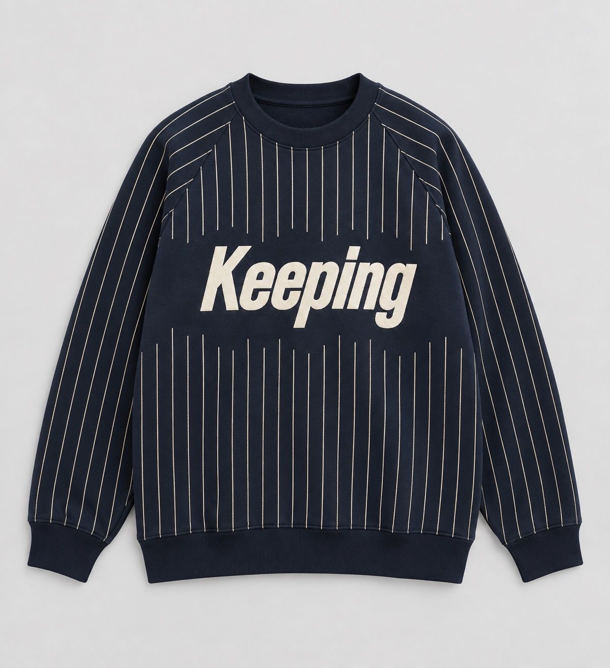 Keeping Interrupted Pinstripe Sweatshirt