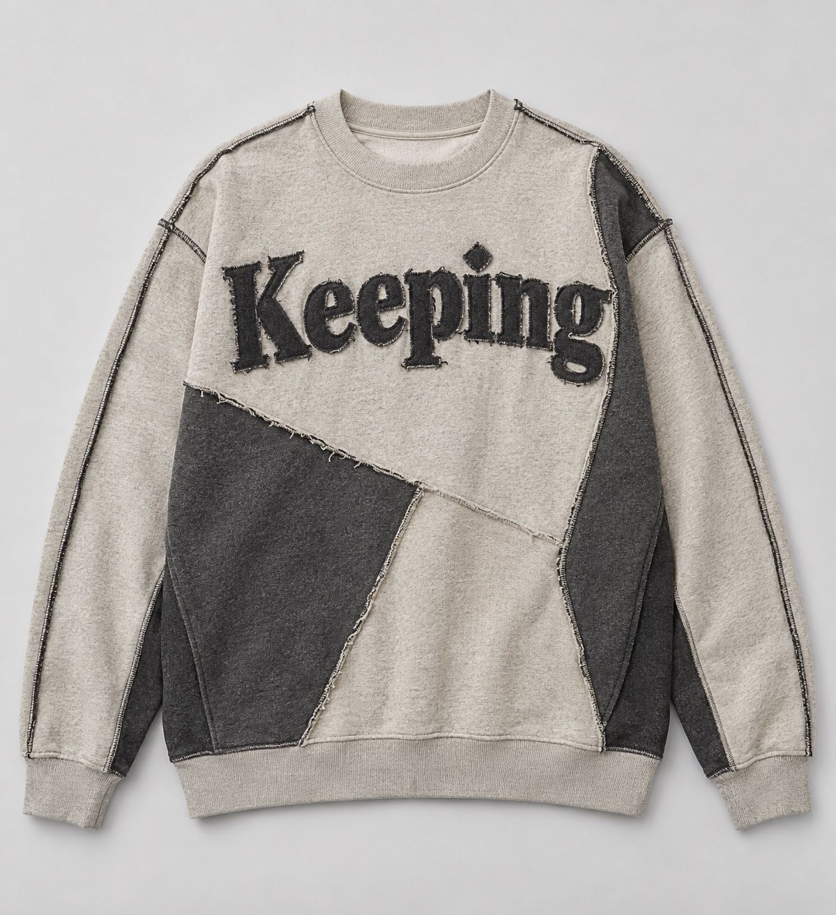 Keeping Reverse Seam Mosaic Sweatshirt
