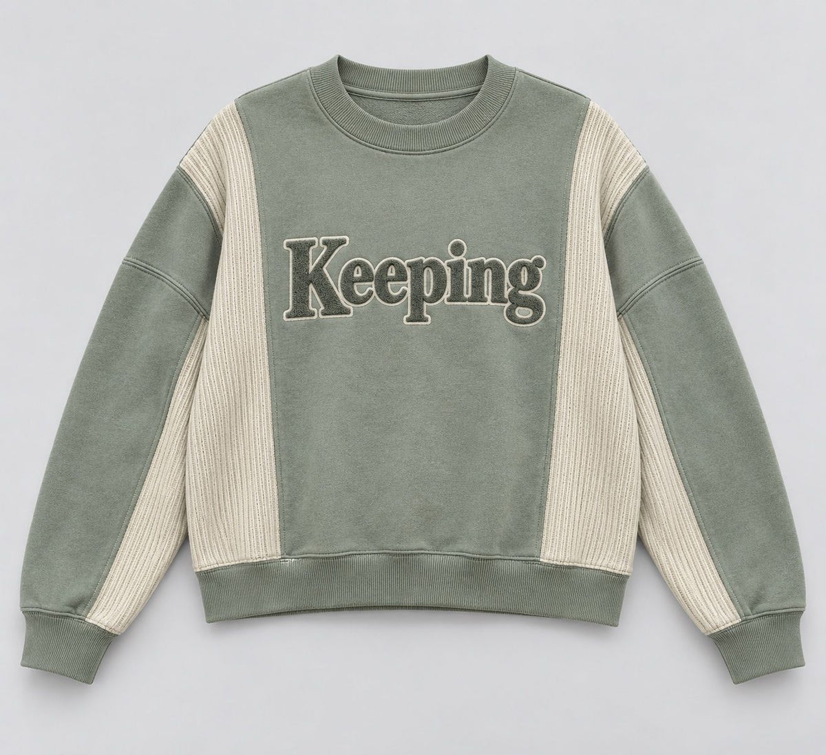 Keeping Drop Needle Panel Sweatshirt