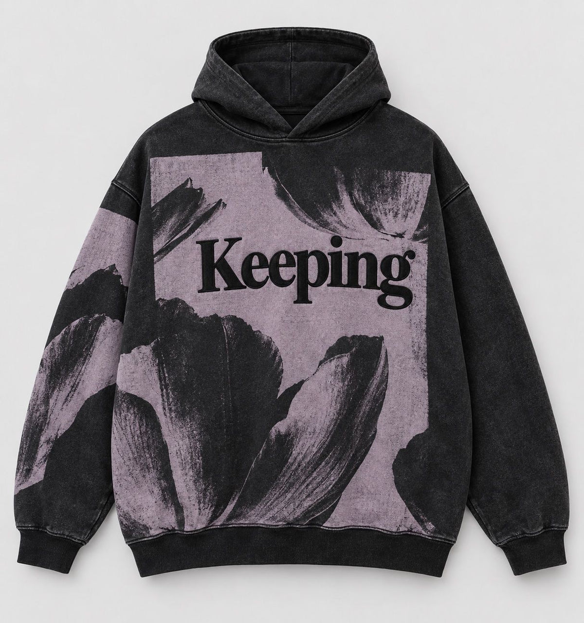 Keeping Floral Negative Field Hoodie