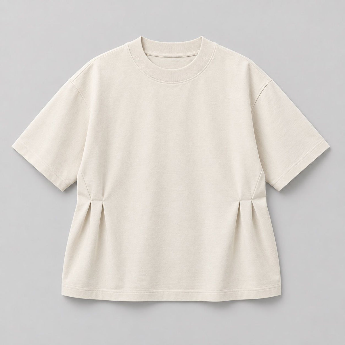 Keeping Pleated Wide Collar Tee